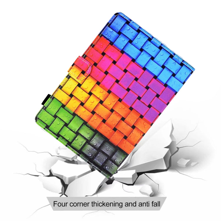 For 10 inch Coloured Drawing Leather Tablet Case