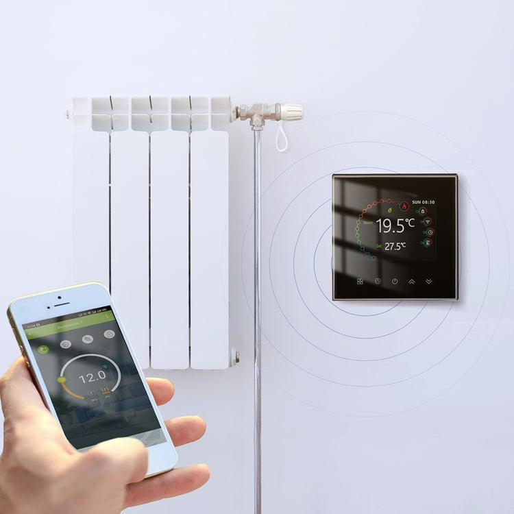 BHT-2002GBLM 220V Smart Home Heating Thermostat Electric Heating WiFi Thermostat with External Sensor Wire