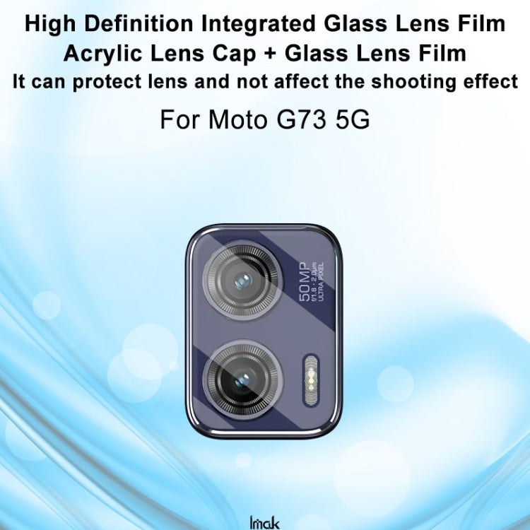 For Motorola Moto G73 5G imak Integrated Rear Camera Lens Tempered Glass Film