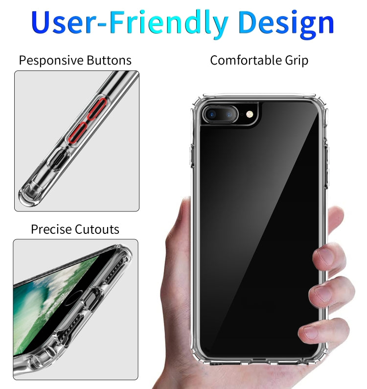 For iPhone 6 Plus / 6s Plus / 7 Plus / 8 Plus Shockproof Thickening Acrylic Protective Case(Transparent)