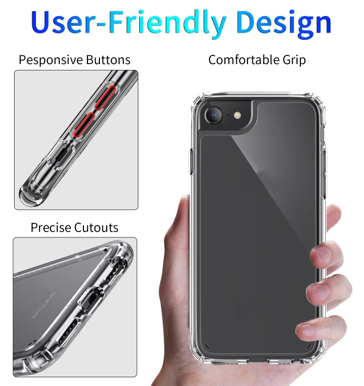 For iPhone SE 2022 / SE 2020 / 8 / 7 Shockproof Thickening Acrylic Protective Case(Transparent)