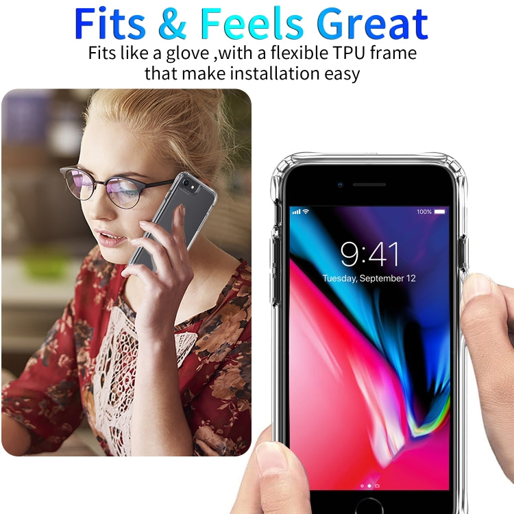 For iPhone SE 2022 / SE 2020 / 8 / 7 Shockproof Thickening Acrylic Protective Case(Transparent)