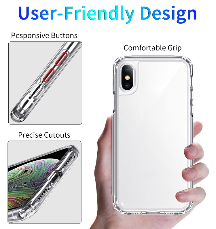 For iPhone X / XS Shockproof Thickening Acrylic Protective Case(Transparent)