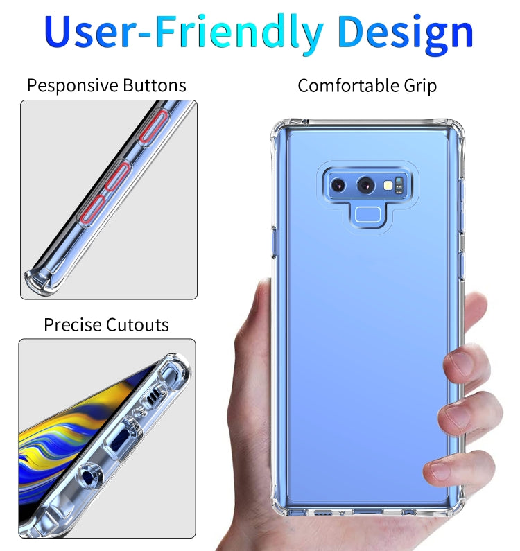 For Galaxy Note 9 Shockproof Thickening Acrylic Protective Case(Transparent)