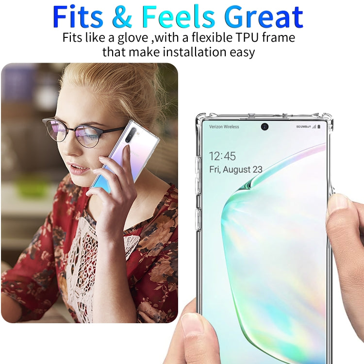For Galaxy Note 10 Shockproof Thickening Acrylic Protective Case(Transparent)