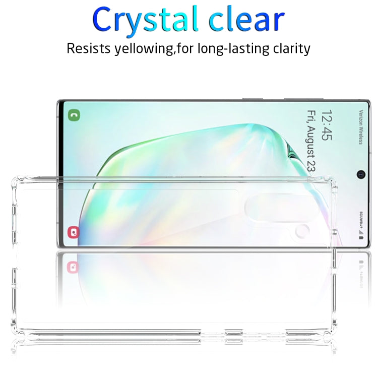 For Galaxy Note 10+ Shockproof Thickening Acrylic Protective Case(Transparent)