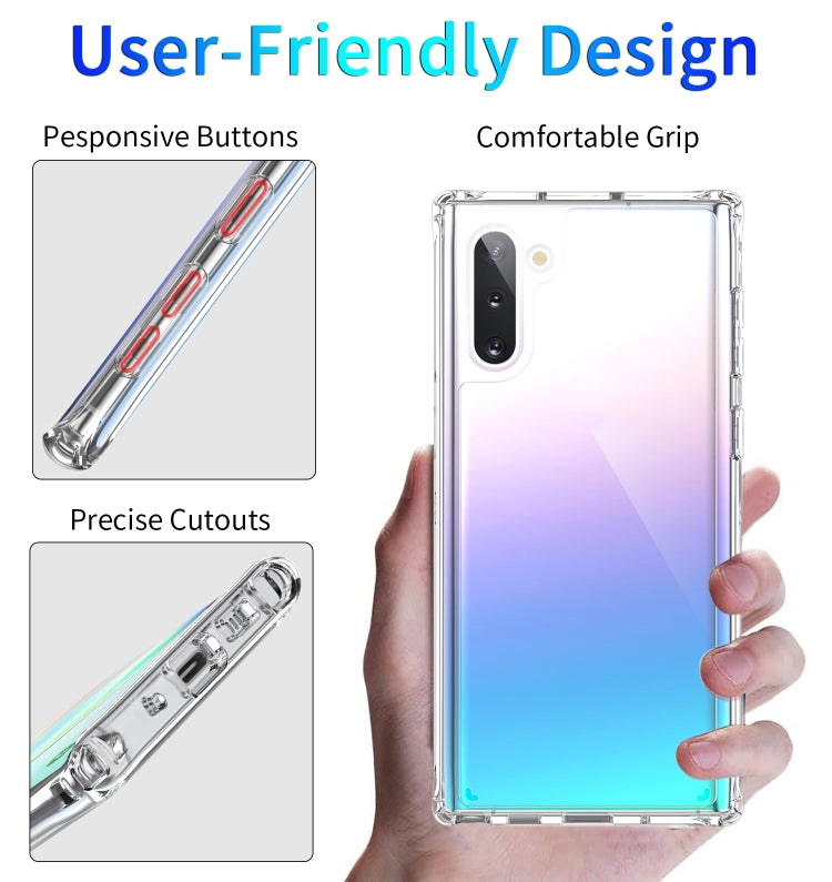 For Galaxy Note 10+ Shockproof Thickening Acrylic Protective Case(Transparent)