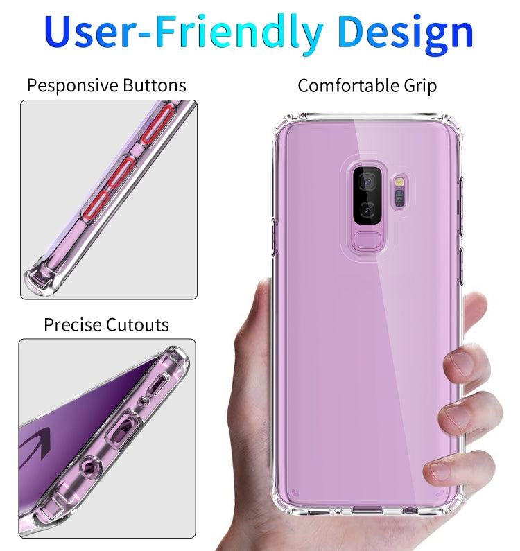 For Galaxy S9 Shockproof Thickening Acrylic Protective Case(Transparent)