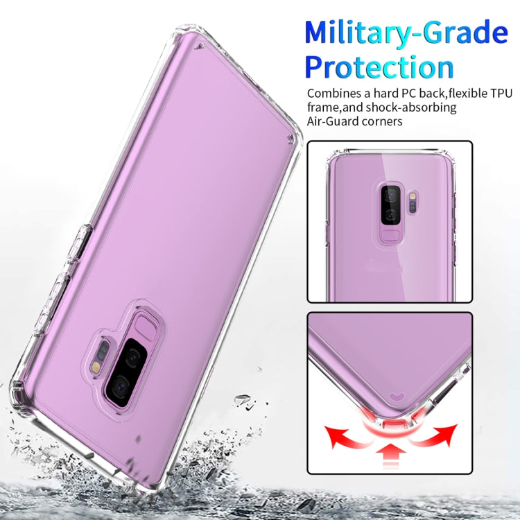 For Galaxy S9+ Shockproof Thickening Acrylic Protective Case(Transparent)