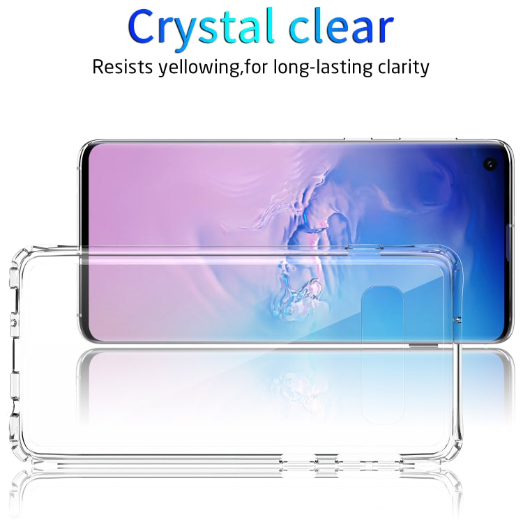For Galaxy S10+ Shockproof Thickening Acrylic Protective Case(Transparent)