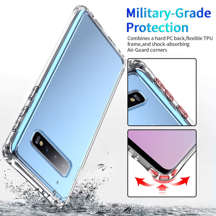 For Galaxy S10+ Shockproof Thickening Acrylic Protective Case(Transparent)