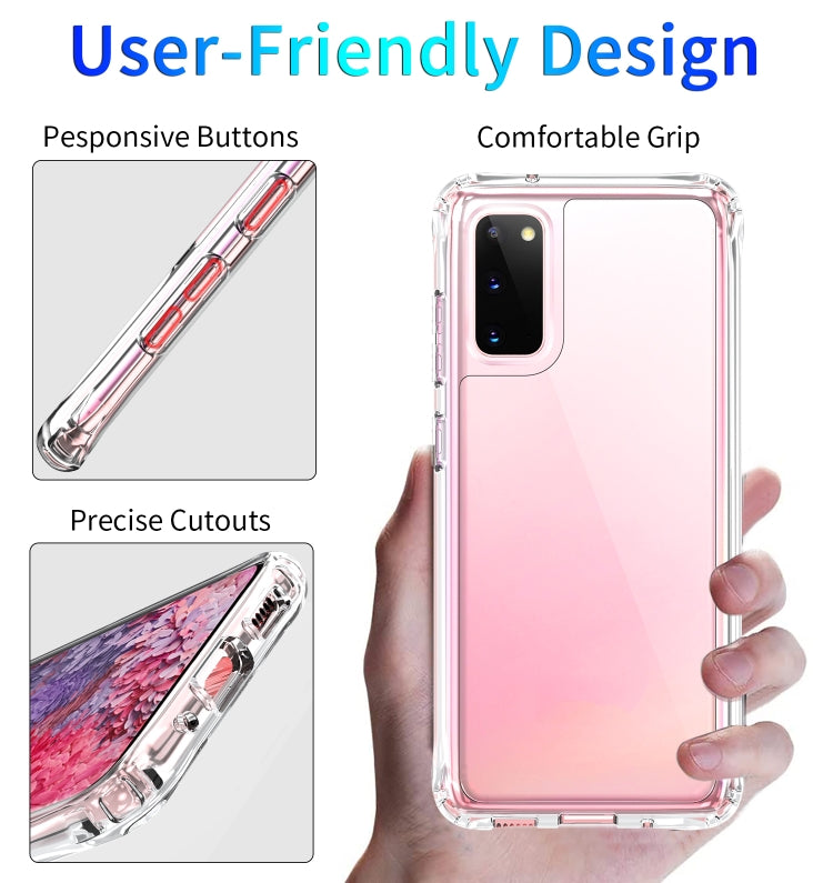 For Galaxy S20+ Shockproof Thickening Acrylic Protective Case(Transparent)