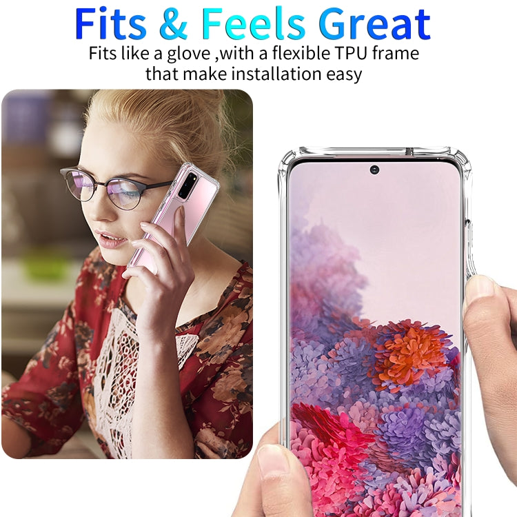 For Galaxy S20+ Shockproof Thickening Acrylic Protective Case(Transparent)