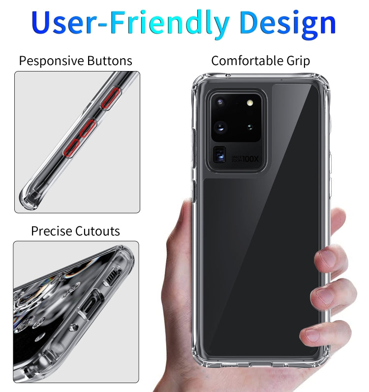 For Galaxy S20 Ultra Shockproof Thickening Acrylic Protective Case(Transparent)