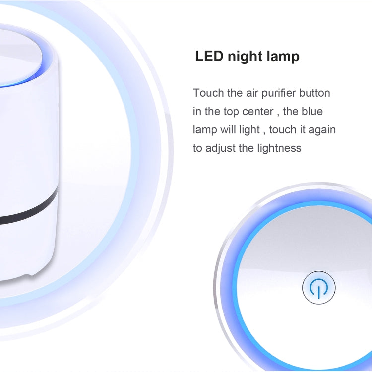 GL-2103 USB Desktop Negative Ion Air Purifier(White)