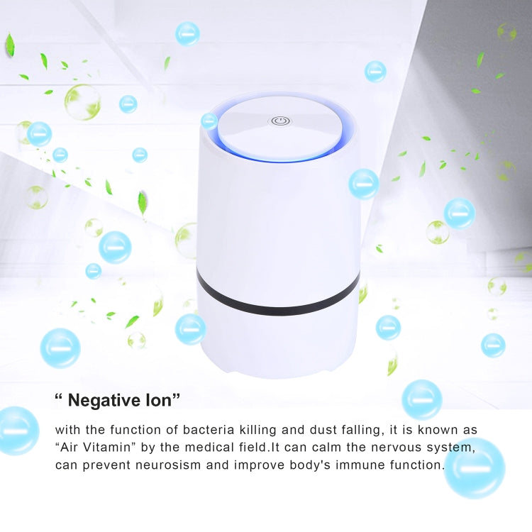 GL-2103 USB Desktop Negative Ion Air Purifier(White)