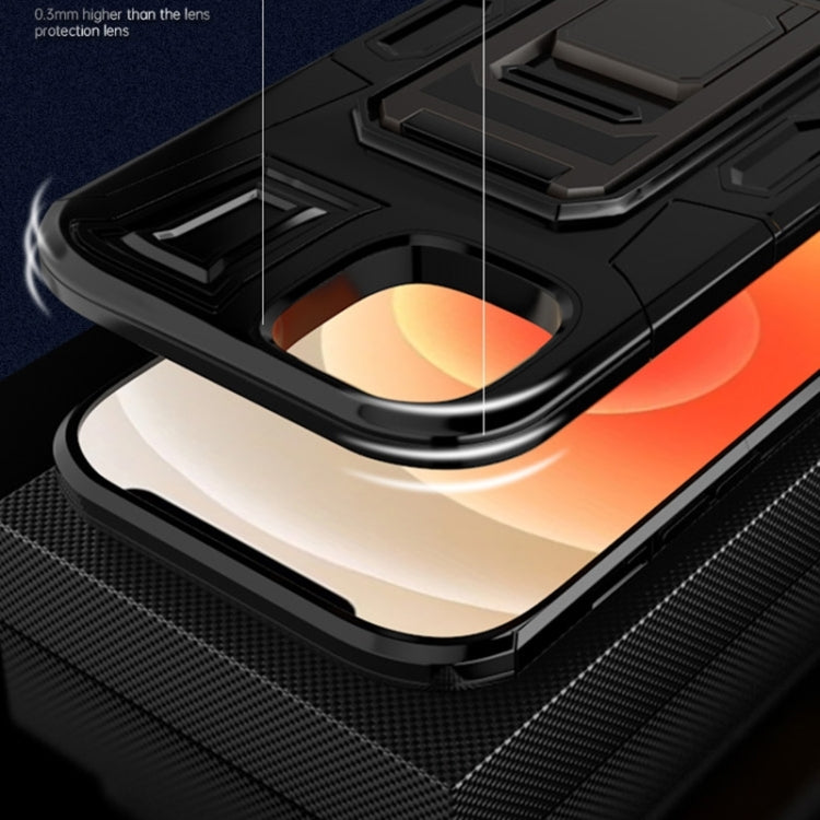 For iPhone 14 Plus MechaWarrior Multifunctional Holder Phone Case