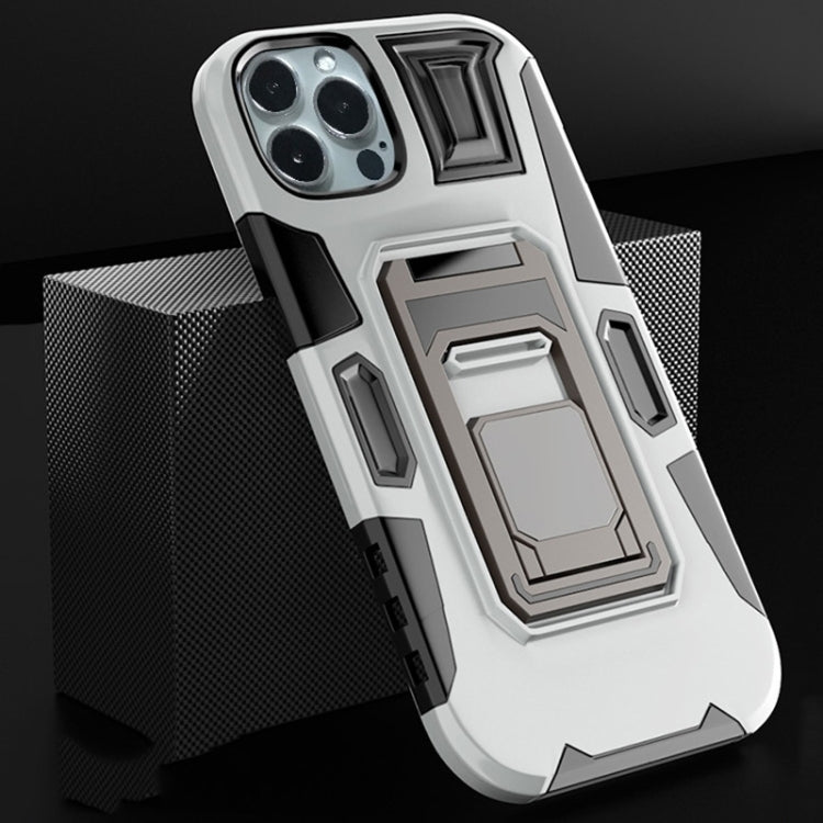 For iPhone 14 Pro Max MechaWarrior Multifunctional Holder Phone Case