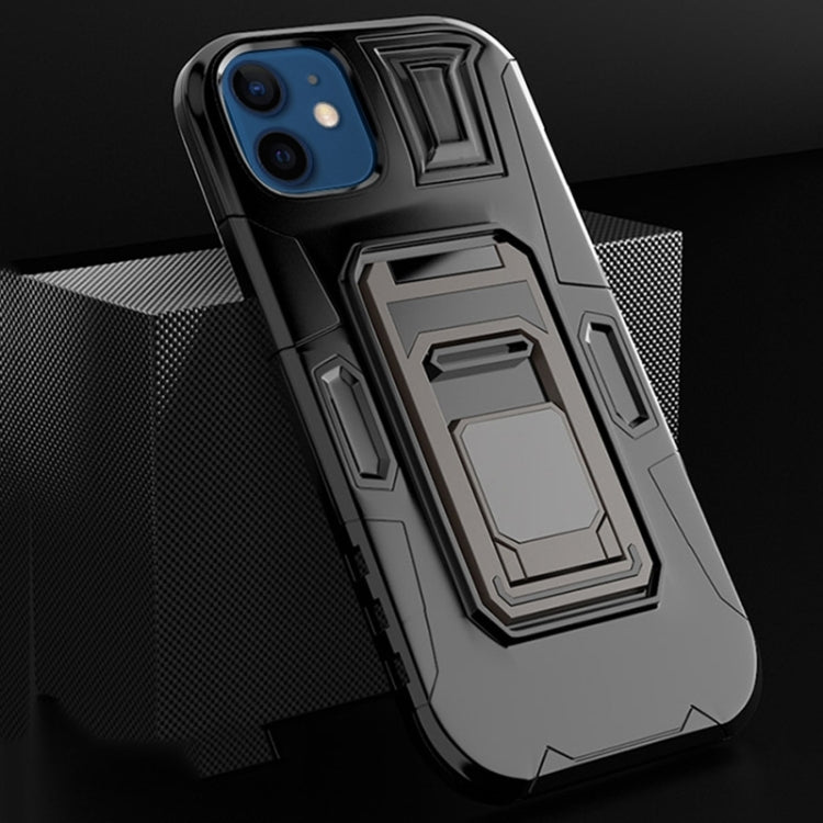 For iPhone 11 MechaWarrior Multifunctional Holder Phone Case