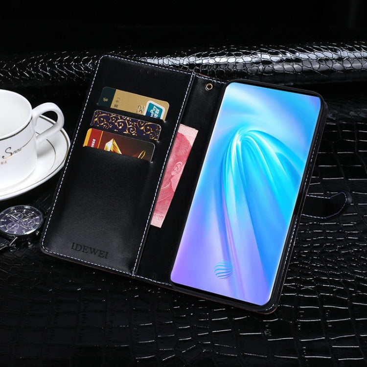 For Vivo Nex 3 5G idewei Crocodile Texture Horizontal Flip Leather Case with Holder & Card Slots & Wallet