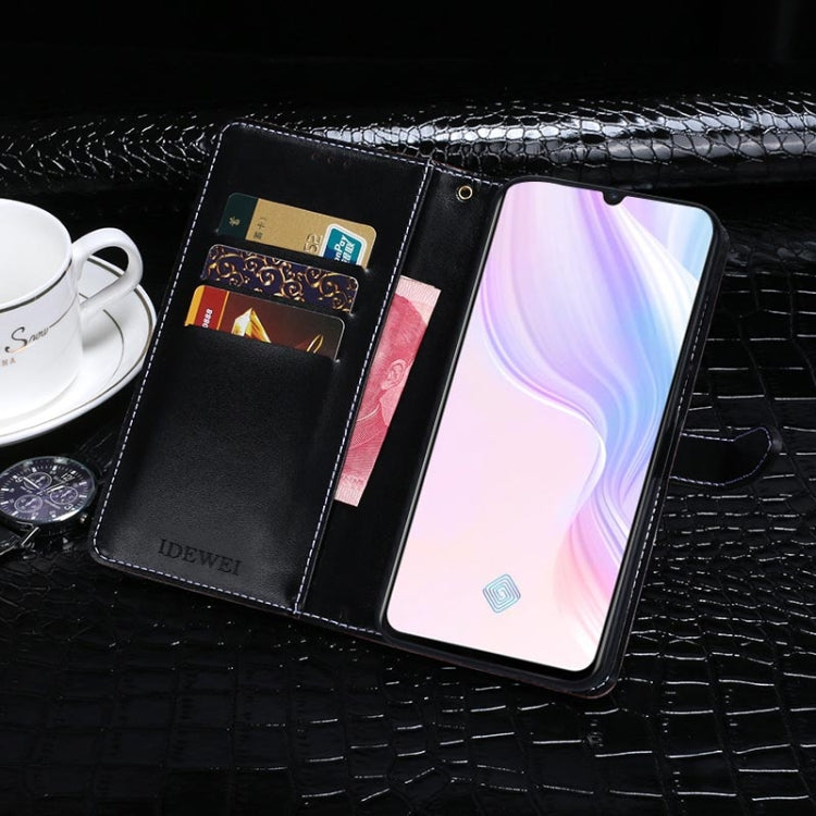 For Vivo Y9s idewei Crocodile Texture Horizontal Flip Leather Case with Holder & Card Slots & Wallet