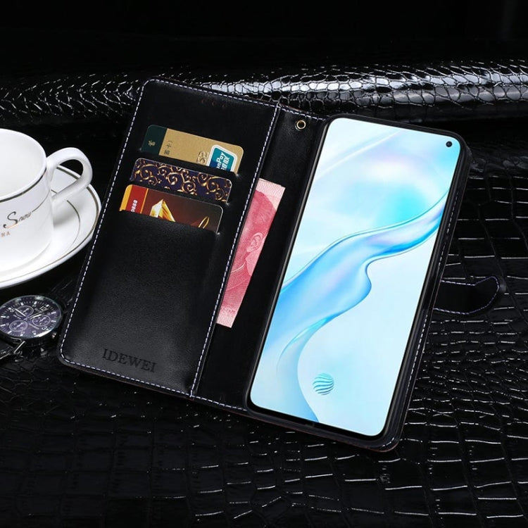 For Vivo X30 Pro idewei Crocodile Texture Horizontal Flip Leather Case with Holder & Card Slots & Wallet