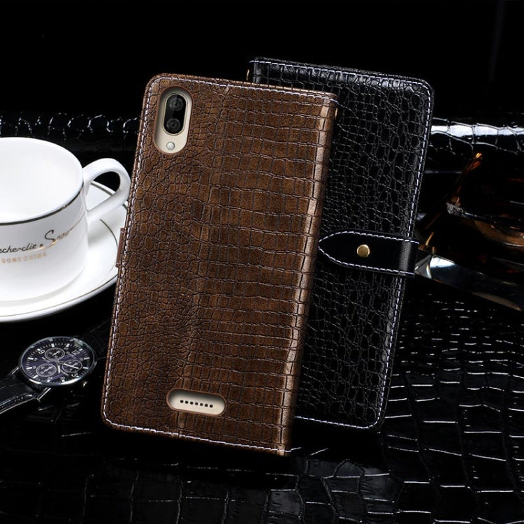 For Wiko Y80 idewei Crocodile Texture Horizontal Flip Leather Case with Holder & Card Slots & Wallet