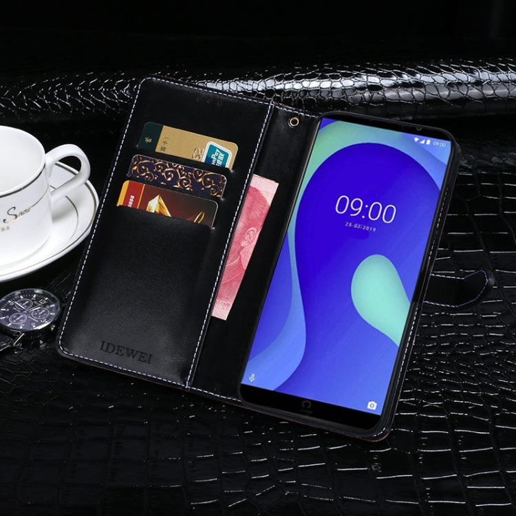 For Wiko Y80 idewei Crocodile Texture Horizontal Flip Leather Case with Holder & Card Slots & Wallet