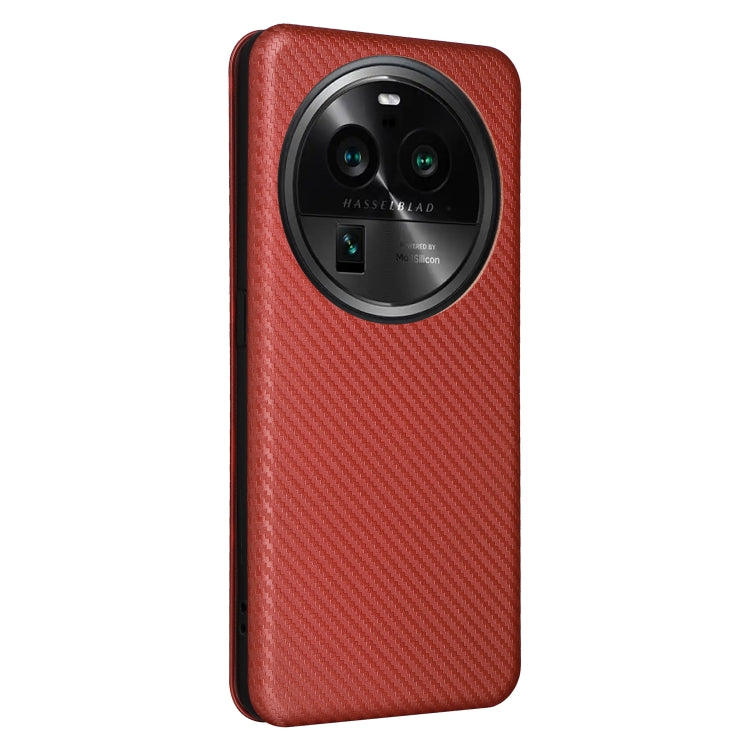 For OPPO Find X6 Pro 5G Carbon Fiber Texture Flip Leather Phone Case