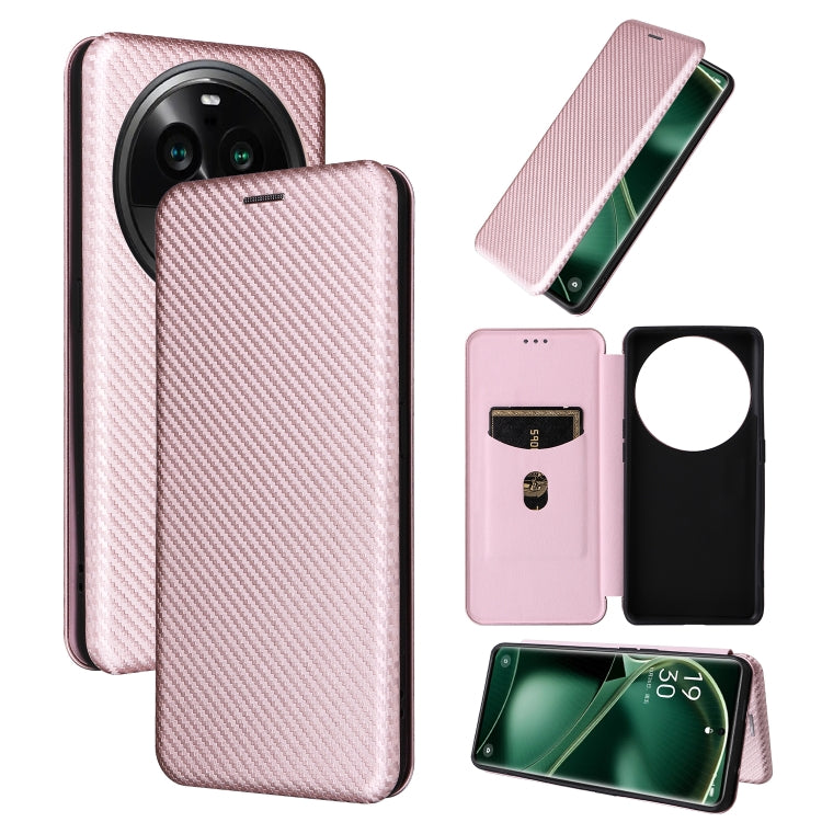 For OPPO Find X6 Pro 5G Carbon Fiber Texture Flip Leather Phone Case