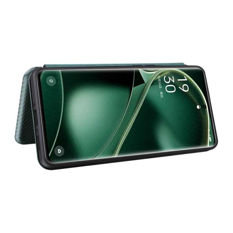 For OPPO Find X6 Pro 5G Carbon Fiber Texture Flip Leather Phone Case