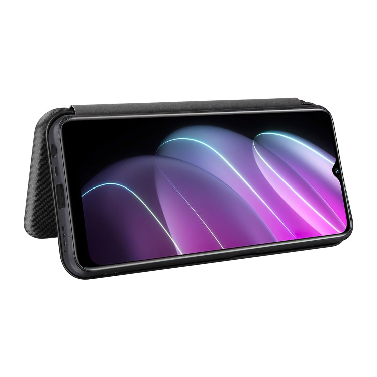 For Realme V30 / V30T Carbon Fiber Texture Flip Leather Phone Case