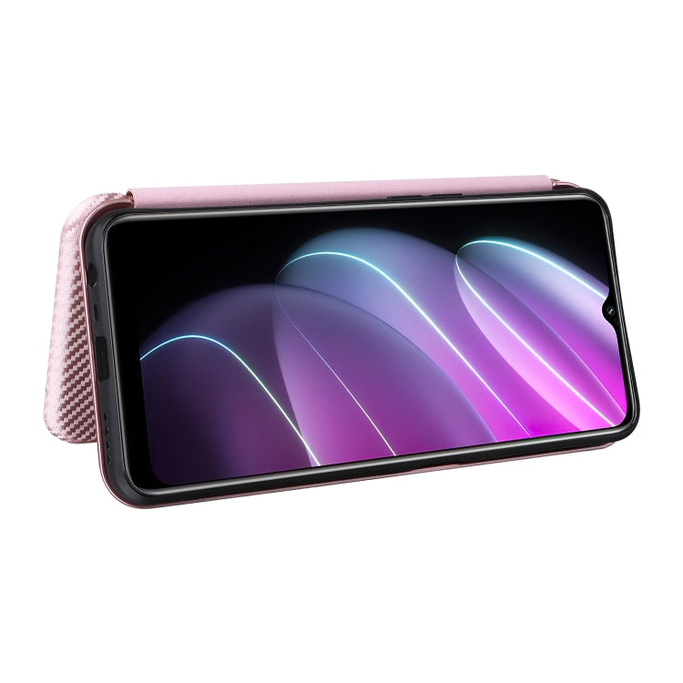 For Realme V30 / V30T Carbon Fiber Texture Flip Leather Phone Case