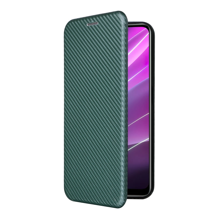 For Realme V30 / V30T Carbon Fiber Texture Flip Leather Phone Case