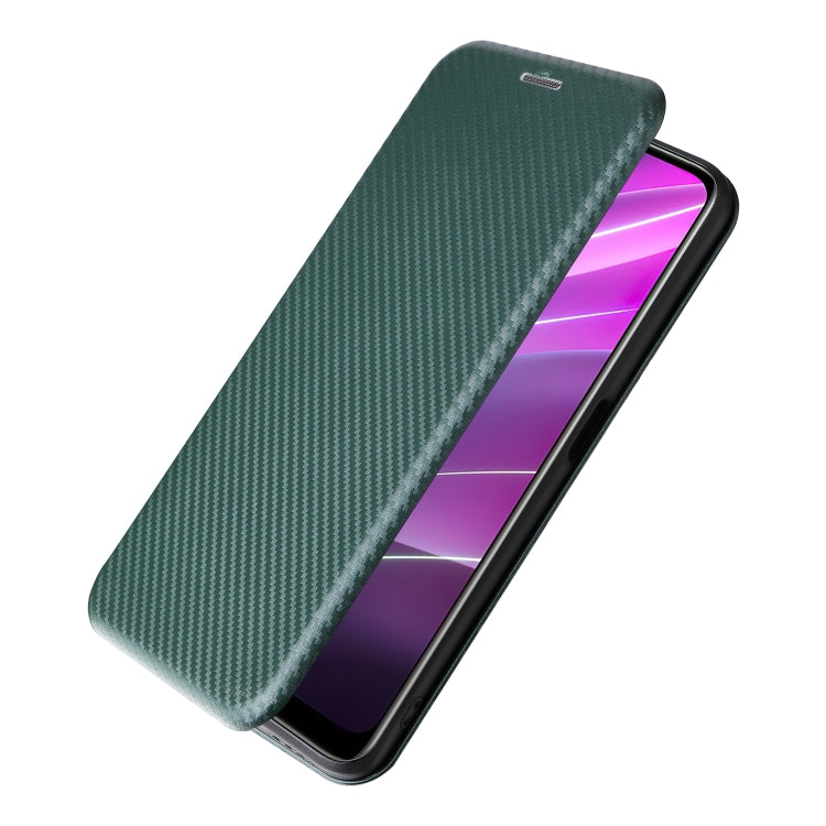 For Realme V30 / V30T Carbon Fiber Texture Flip Leather Phone Case