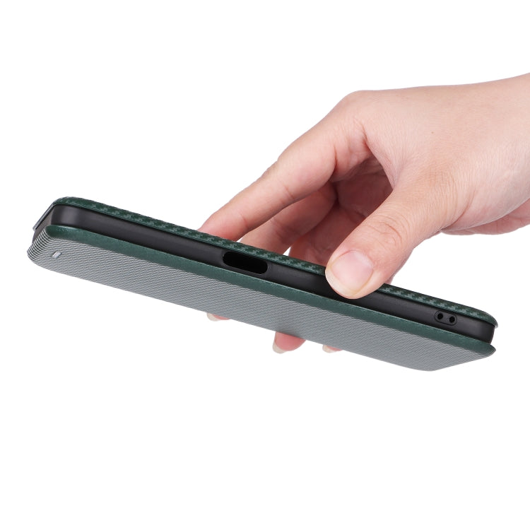 For Realme V30 / V30T Carbon Fiber Texture Flip Leather Phone Case