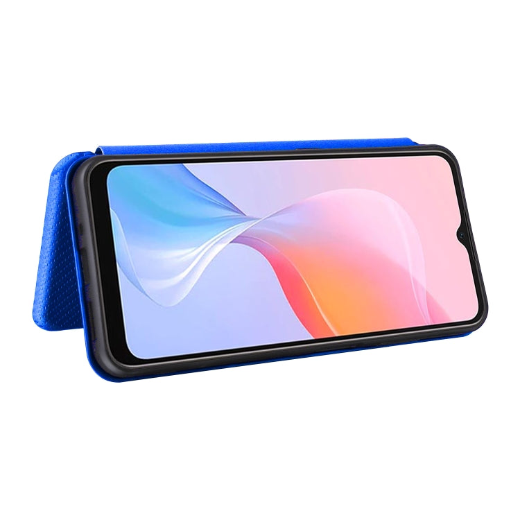 For Blackview A85 Carbon Fiber Texture Flip Leather Phone Case