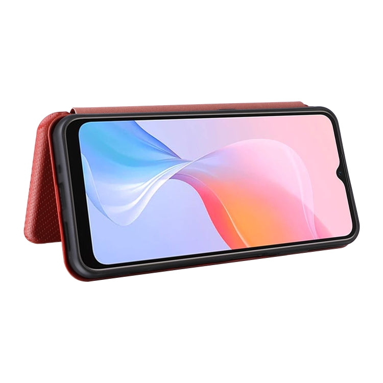 For Blackview A85 Carbon Fiber Texture Flip Leather Phone Case