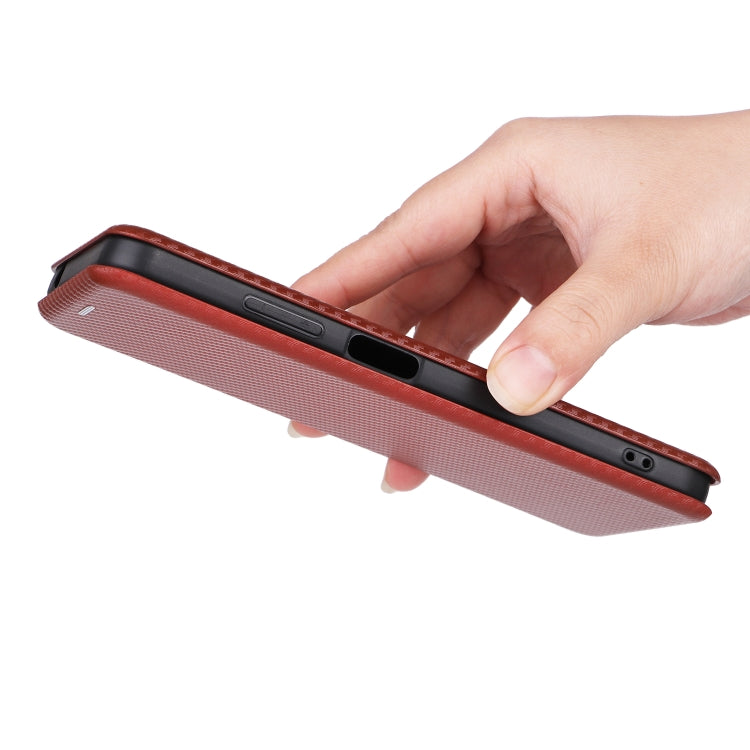 For Blackview A85 Carbon Fiber Texture Flip Leather Phone Case