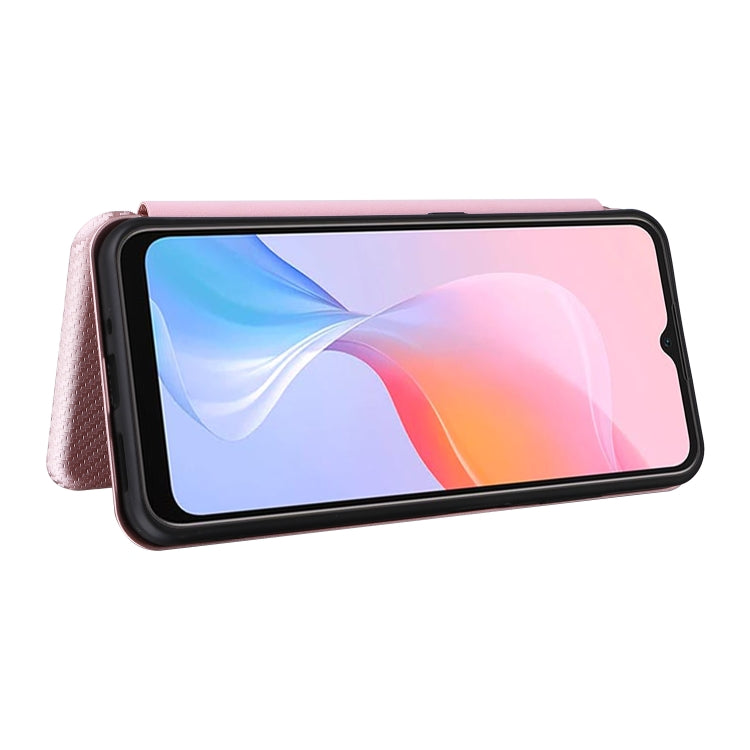 For Blackview A85 Carbon Fiber Texture Flip Leather Phone Case