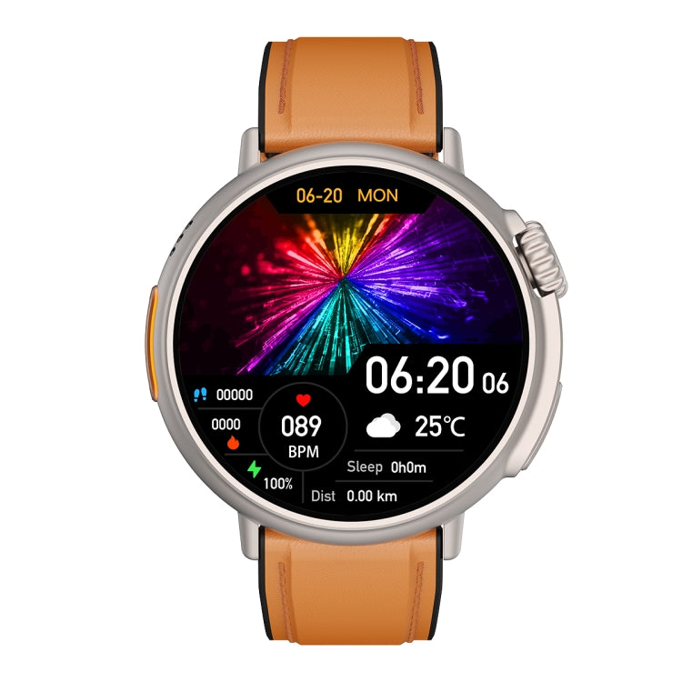 MT30 1.6 inch HD Screen Leather Strap Smart Watch Supports Voice Calls/Blood Oxygen Monitoring