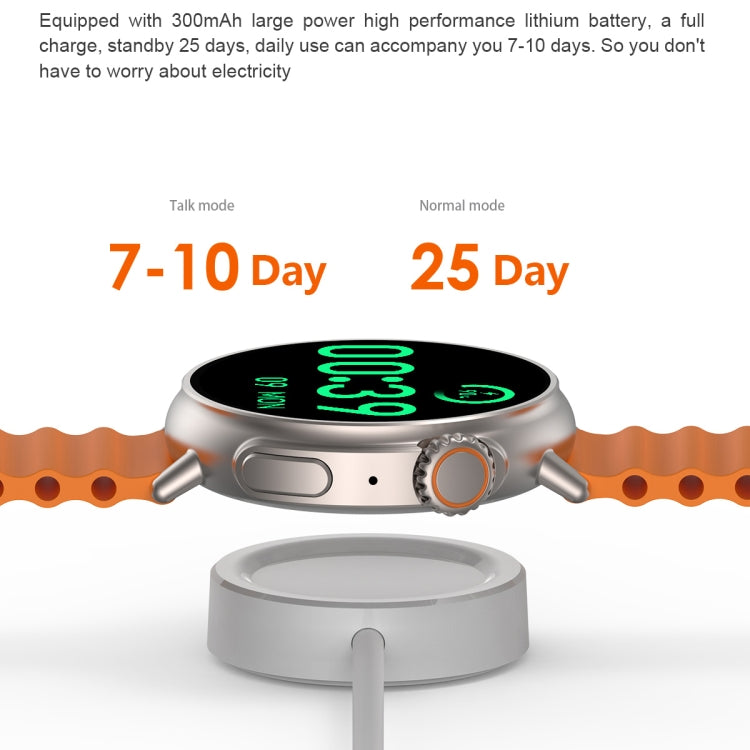 MT30 1.6 inch HD Screen Leather Strap Smart Watch Supports Voice Calls/Blood Oxygen Monitoring