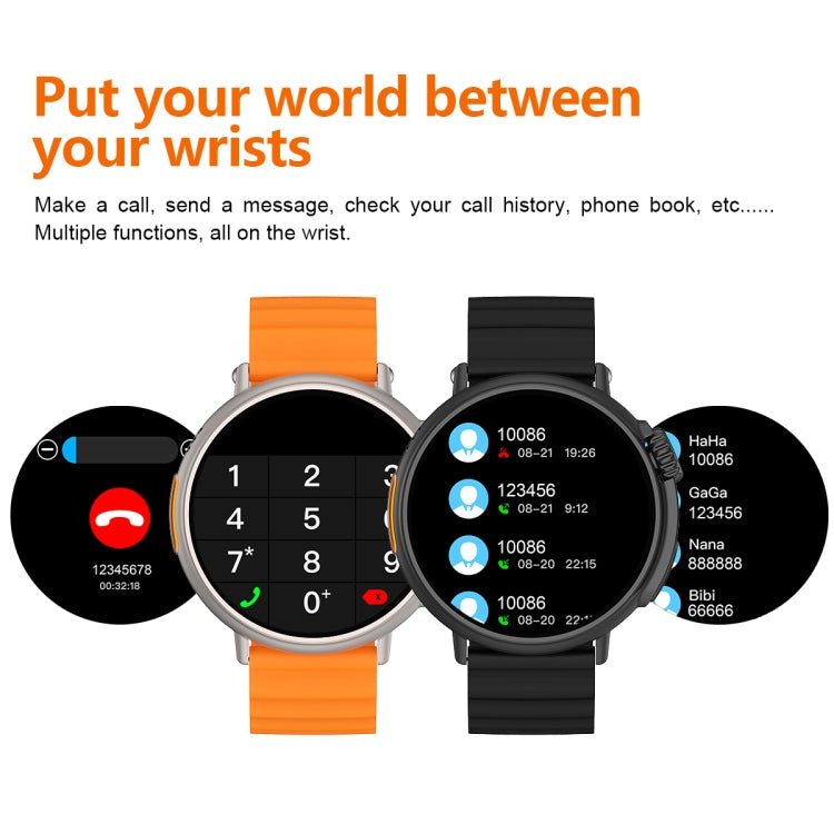 MT30 1.6 inch HD Screen Leather Strap Smart Watch Supports Voice Calls/Blood Oxygen Monitoring