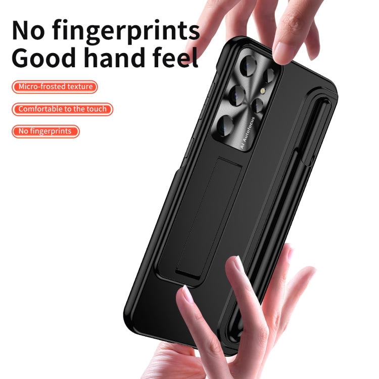 For Samsung Galaxy S23 Ultra 5G Electroplating Pen Slot Phone Case with Holder