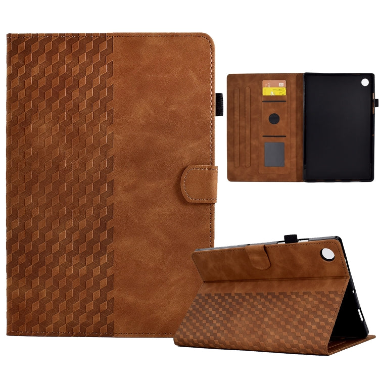 For Huawei MatePad SE Rhombus Embossed Leather Tablet Case