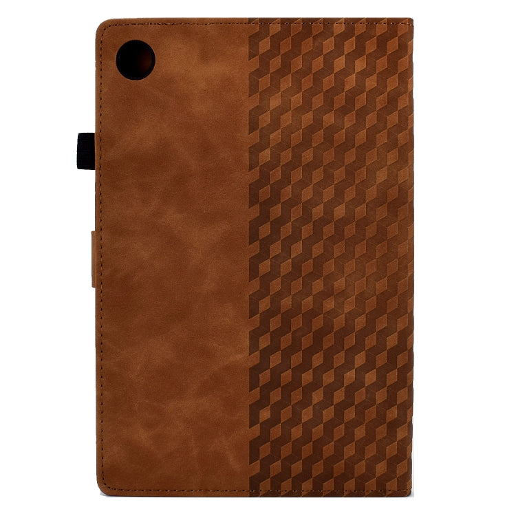 For Huawei MatePad SE Rhombus Embossed Leather Tablet Case
