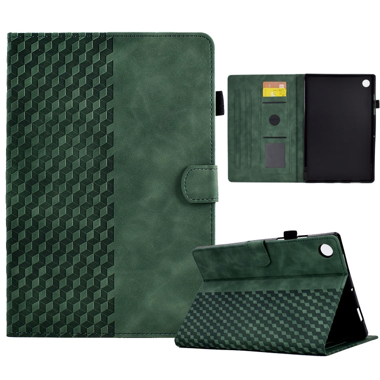 For Huawei MatePad SE Rhombus Embossed Leather Tablet Case