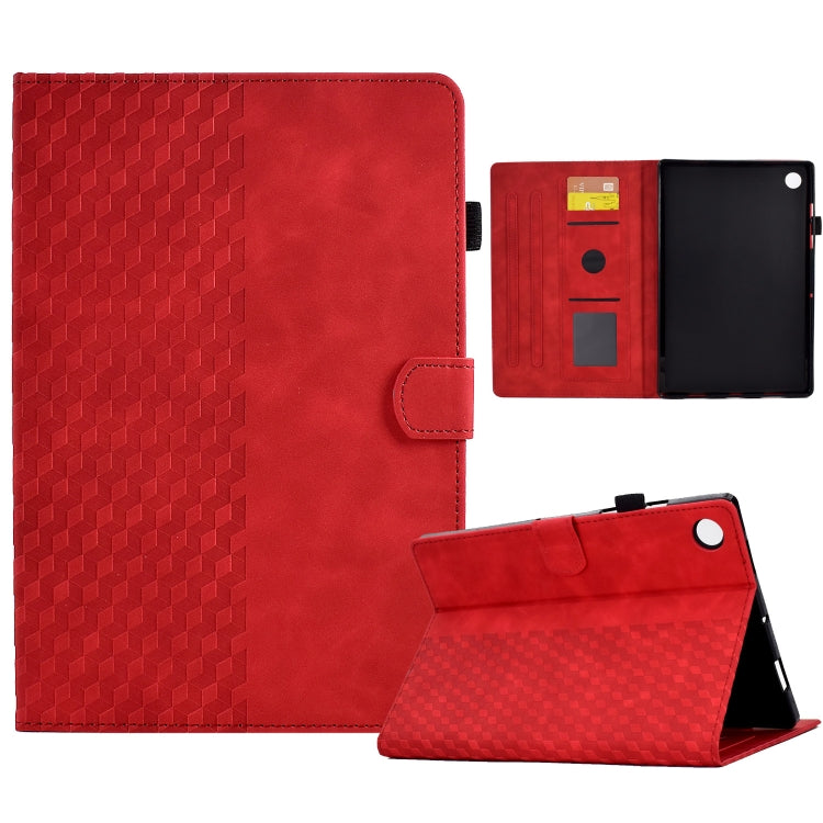 For Huawei MatePad SE Rhombus Embossed Leather Tablet Case