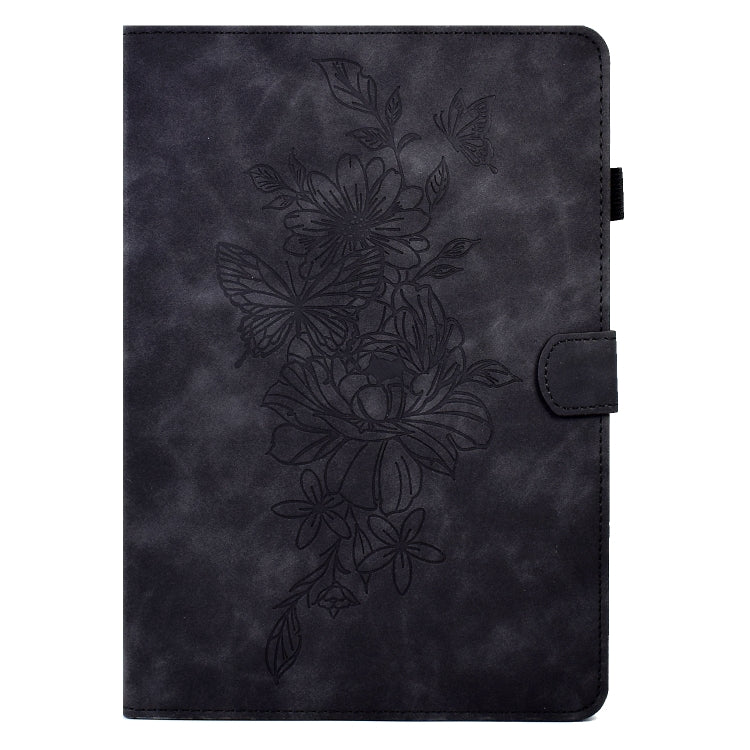 For Huawei MatePad SE Peony Butterfly Embossed Leather Tablet Case
