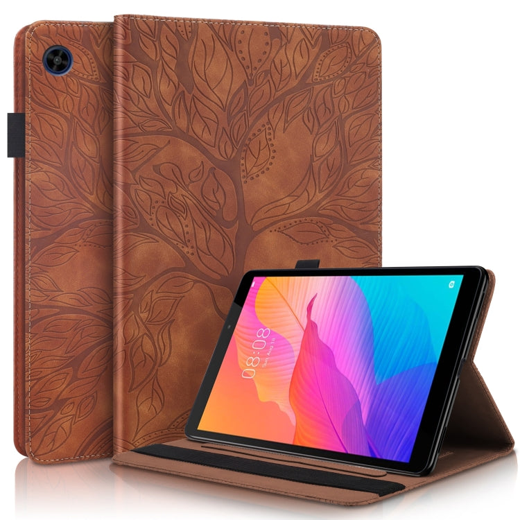 For Huawei Matepad SE 10.4 2022 Life Tree Embossed Flip Leather Tablet Case
